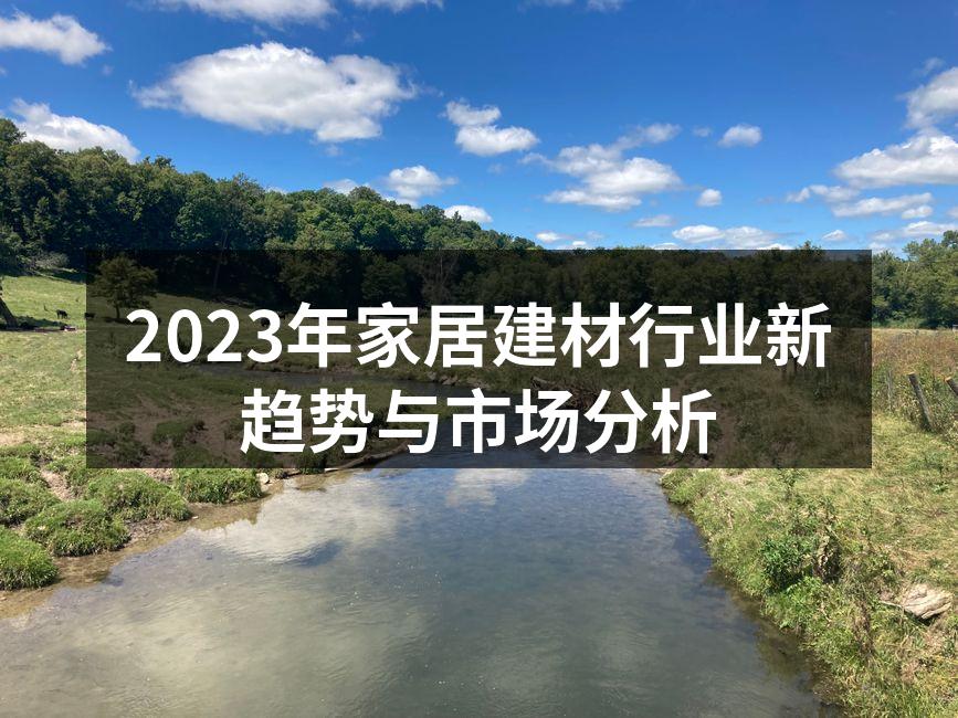 2023年家居建材行业新趋势与市场分析